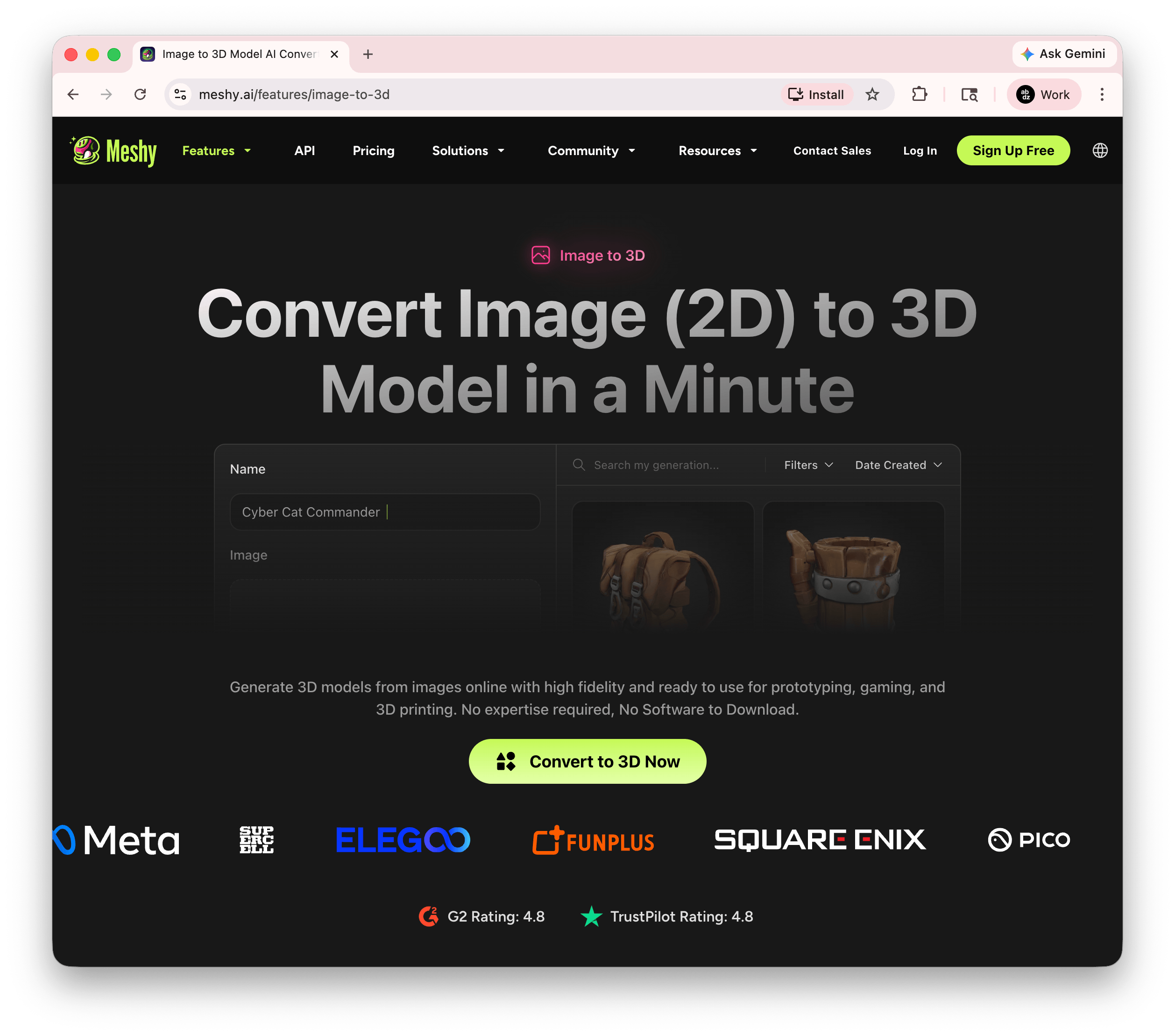 La conversión de imagen AI a 3D de Meshy-6 ya está disponible en MakerWorld