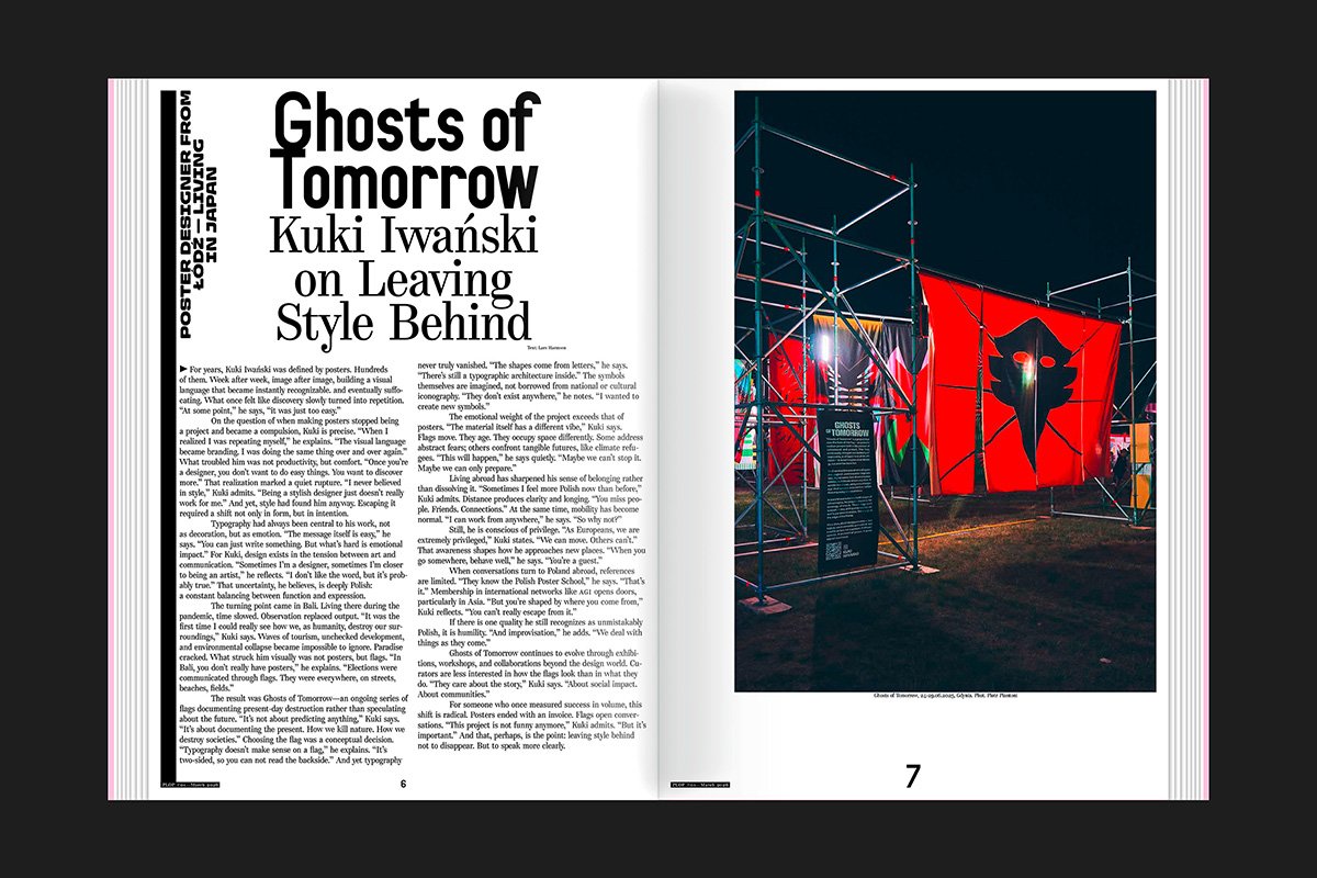 Polish design revue PLOP #01 graphic identity editorial layout