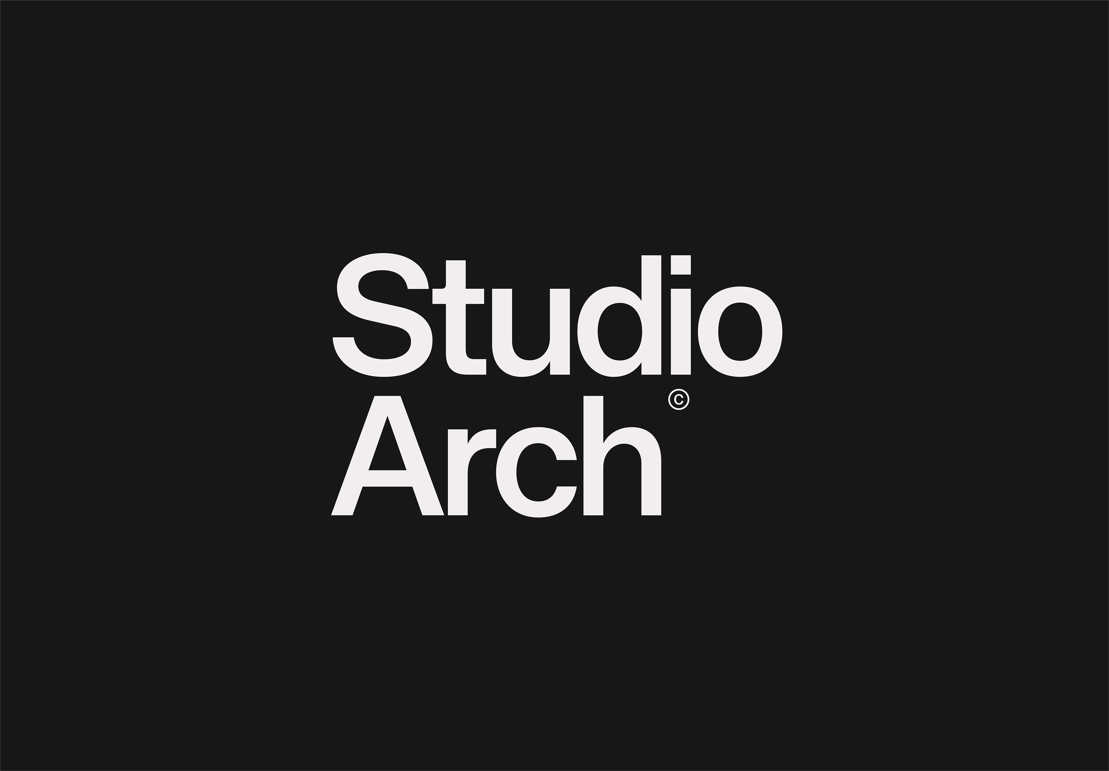 Studio Arch brand identity wordmark geometric grotesque typography