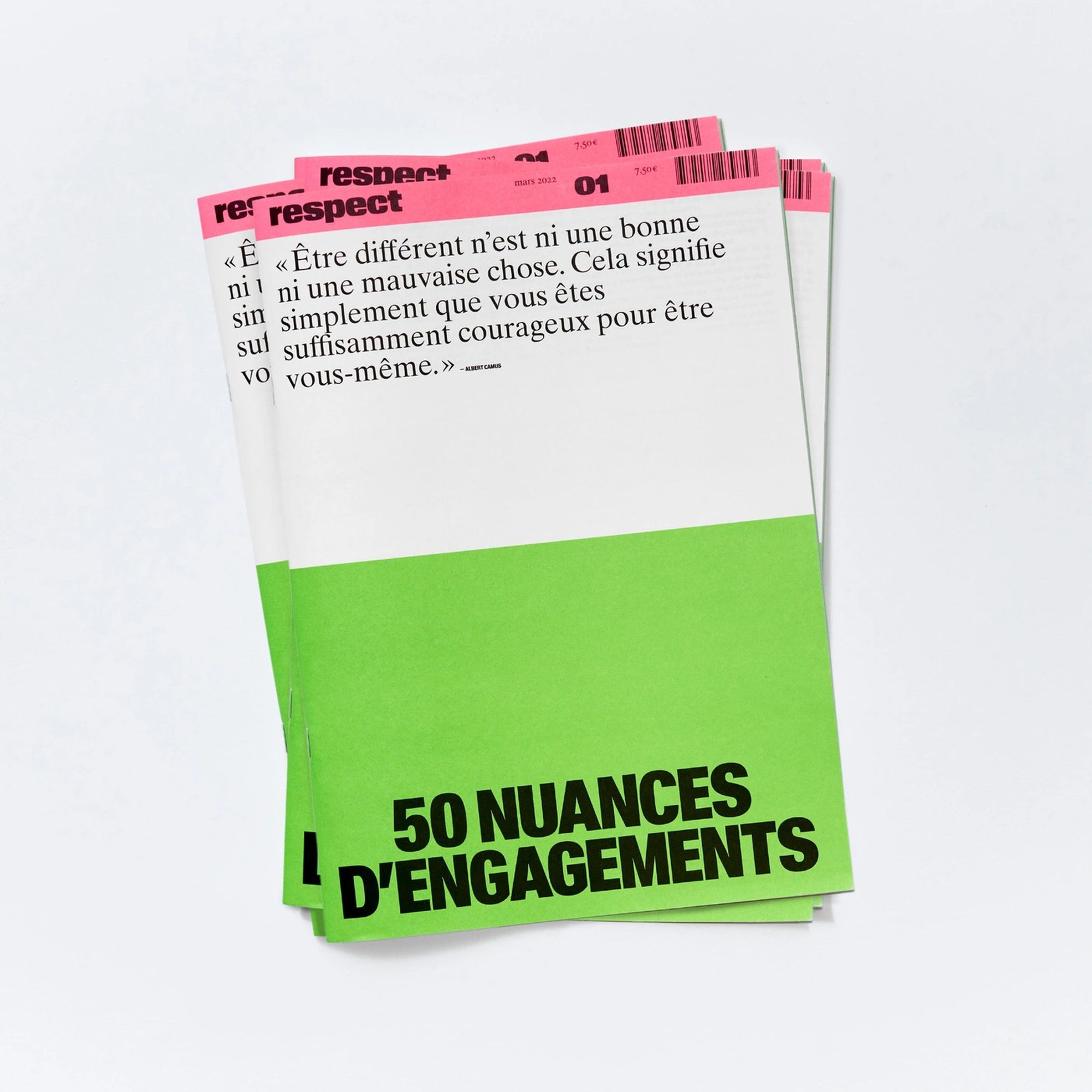 Waldenburg typeface in use showing Kimera foundry letterform detail and print application