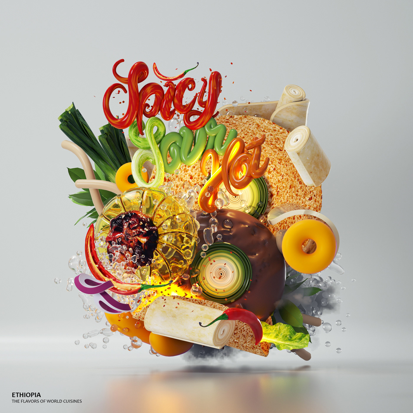 Art Direction & Illustration: The Flavors of World Cuisines