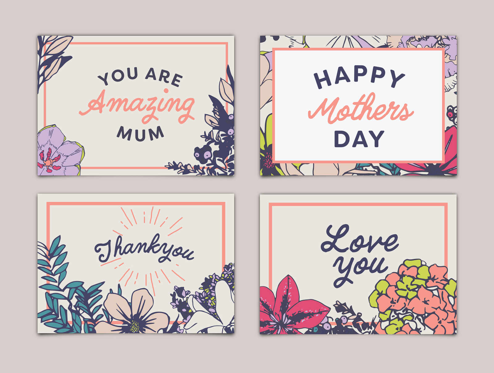 Free Card Layouts for Mother's Day with Adobe Stock