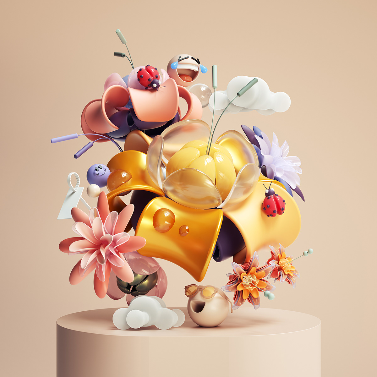 3D Floral Compositions - Dr Wong - Emporium of Tings. Web Magazine.