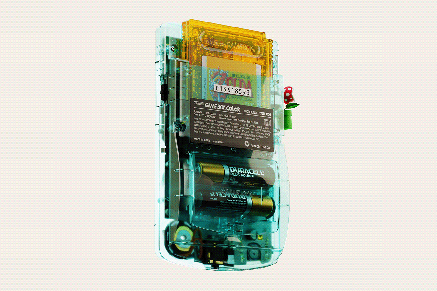Nintendo Gameboy Colour in Blender 