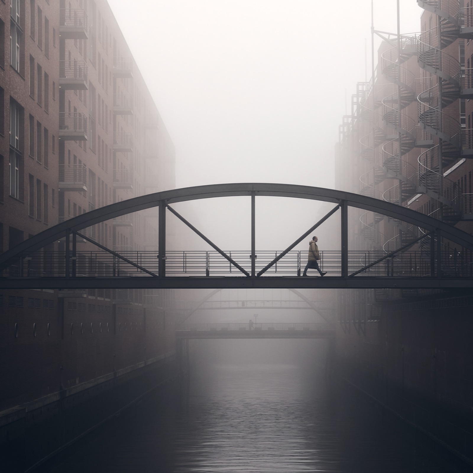 Moody Streets of Hamburg by Alexander Schoenberg
