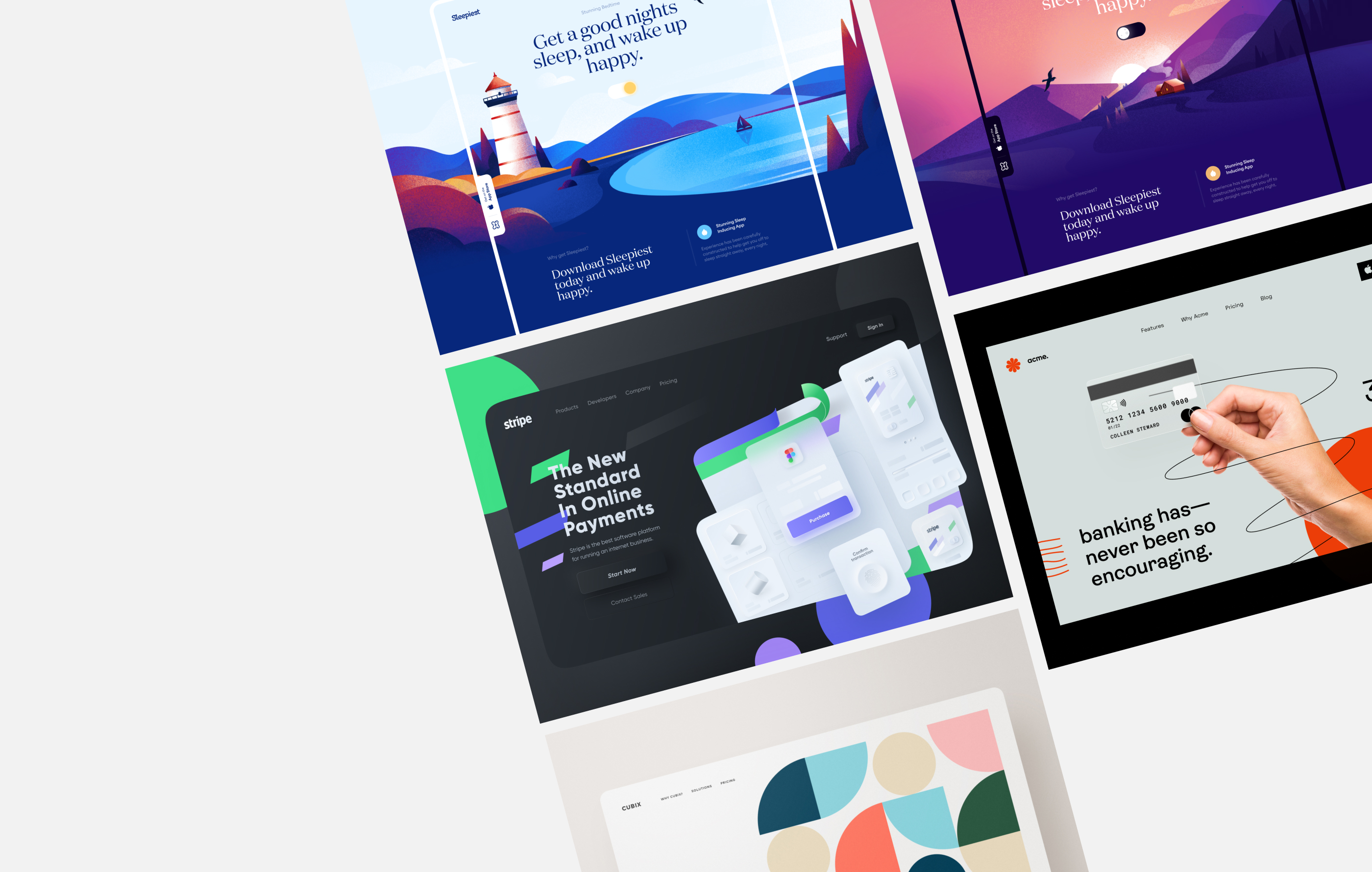 Profile Page screen design idea #92: Web Design Inspiration: Landing Pages