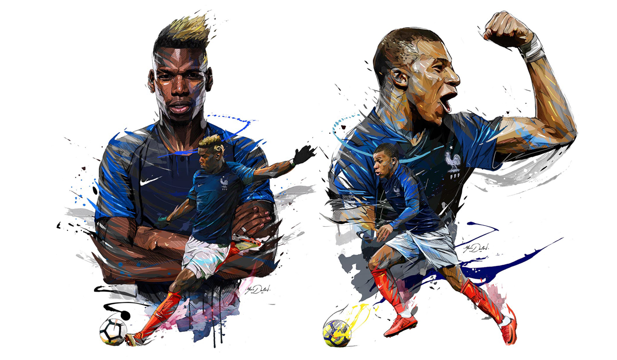 CWorld cup idea #25: World Cup 2018 Illustrations: Félicitations les Bleus (France)