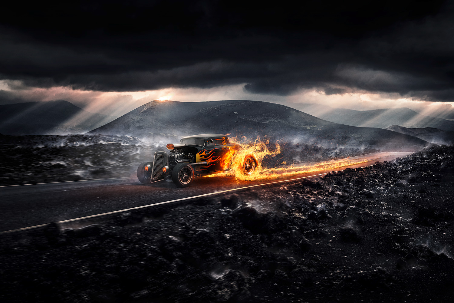 Digital Art in Photoshop: Drive it like its hot! Digital Art in Photoshop: Drive it like its hot!