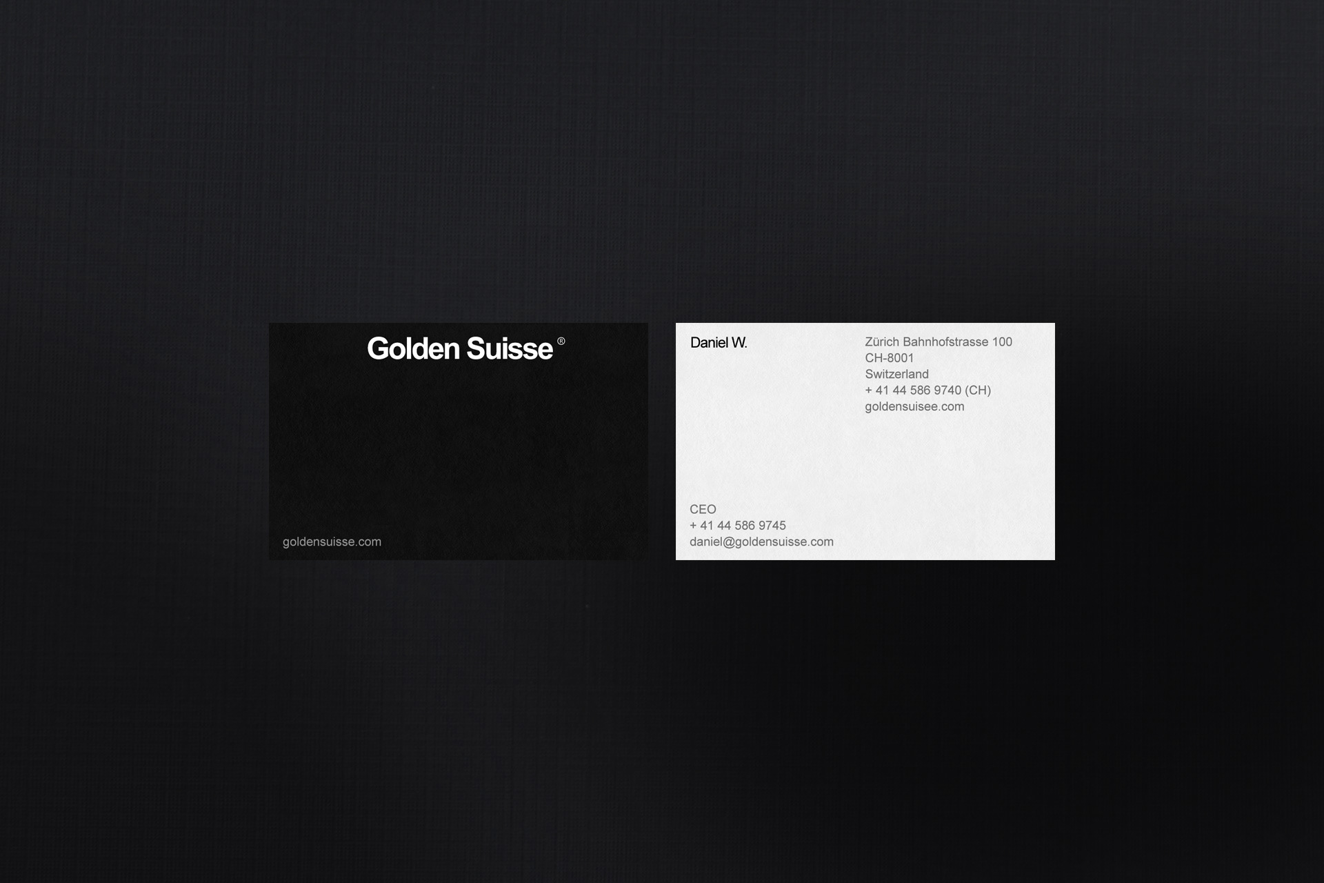 Branding & Interface Design for Golden Suisse