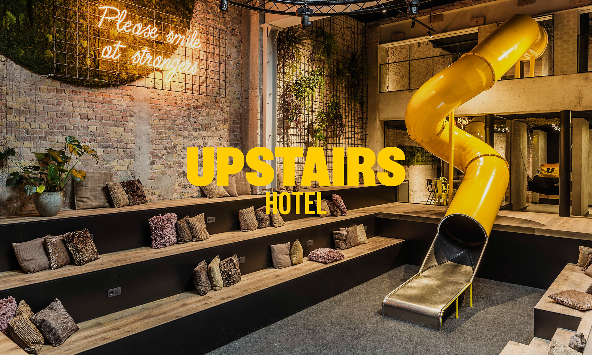 Hip and Sophisticated Brand Identity for Upstairs Hotel