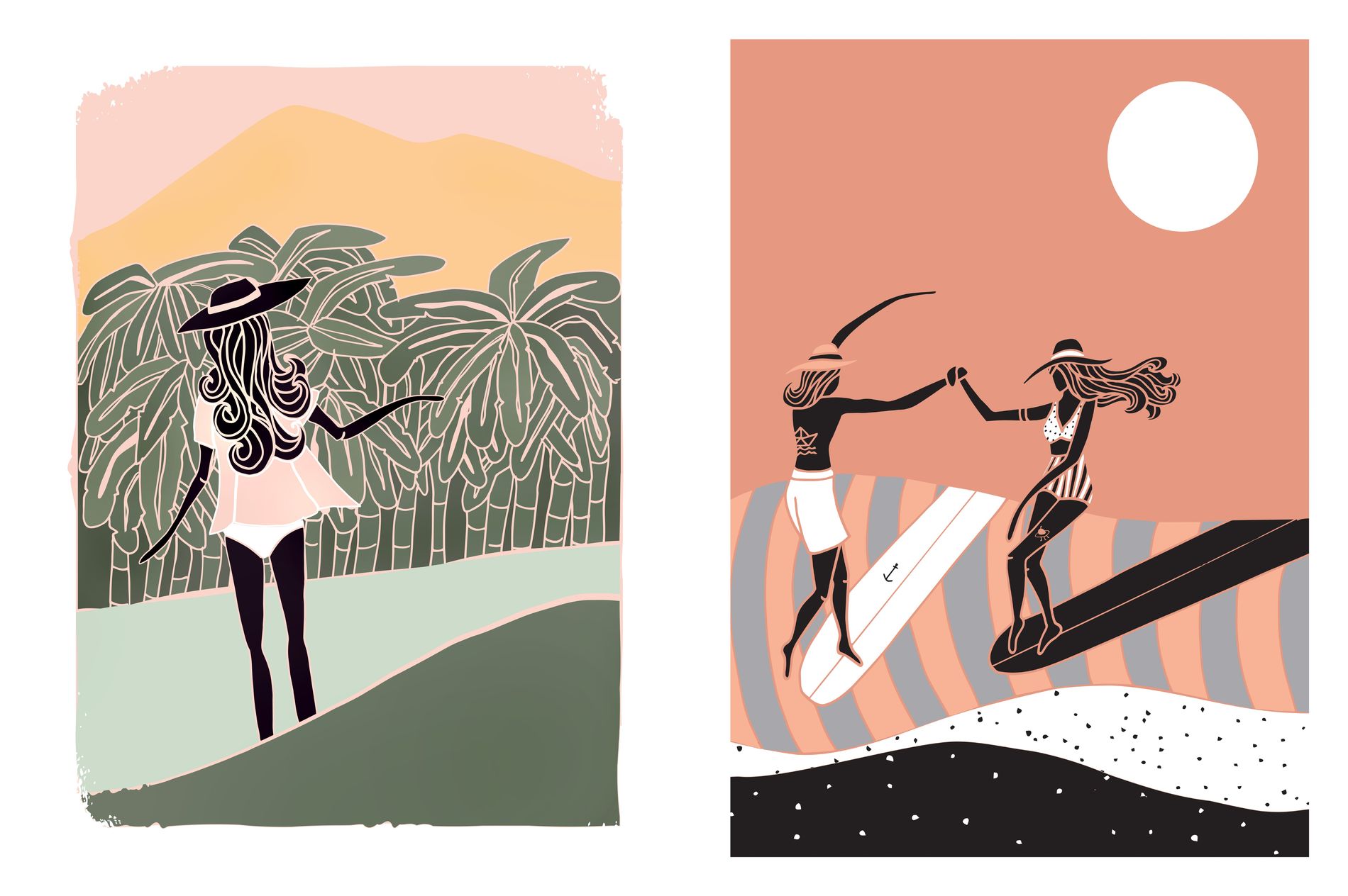 Beautiful Surf & Soul illustrations by Lizzy