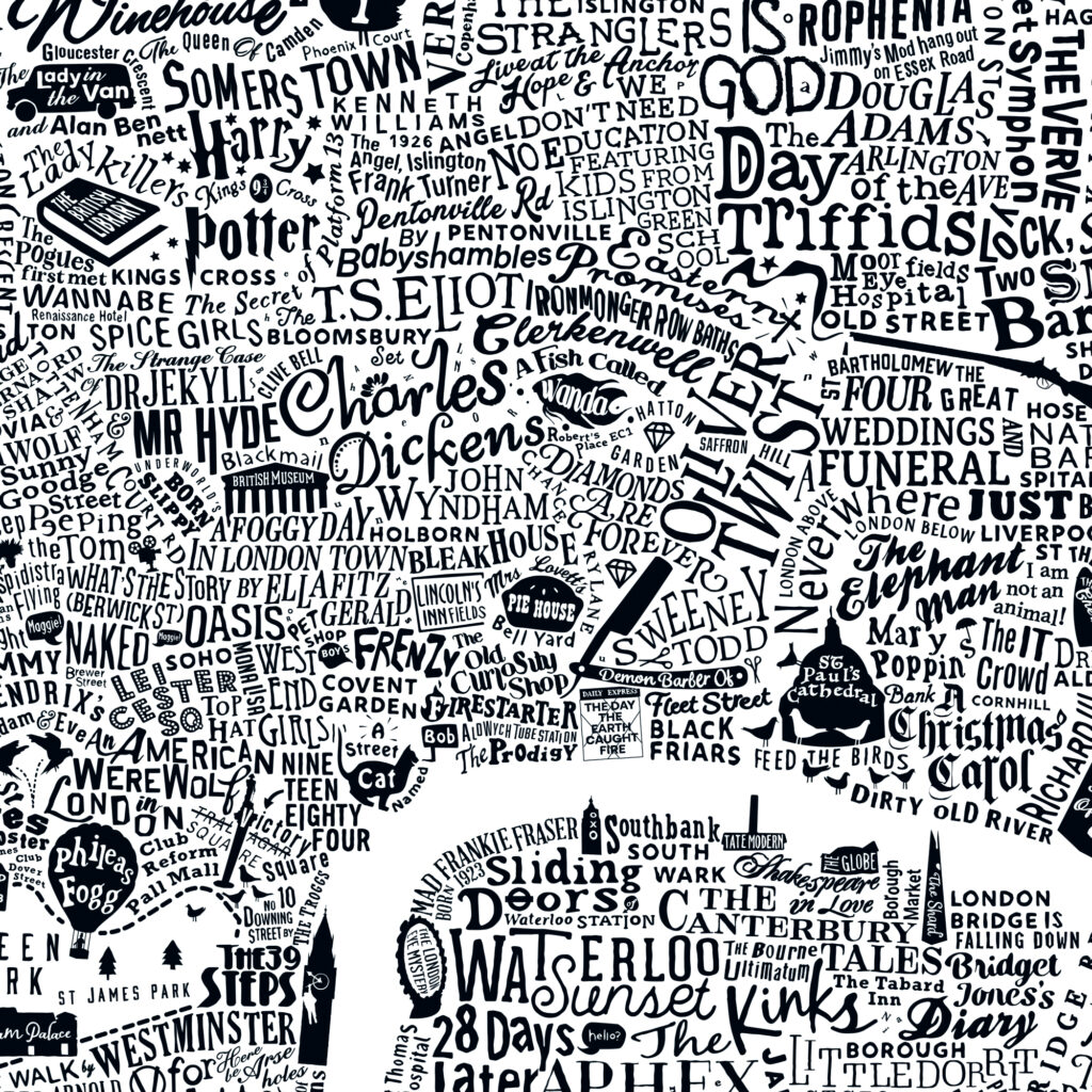 typographic maps of London