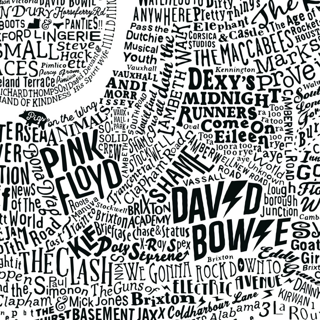 typographic maps of London