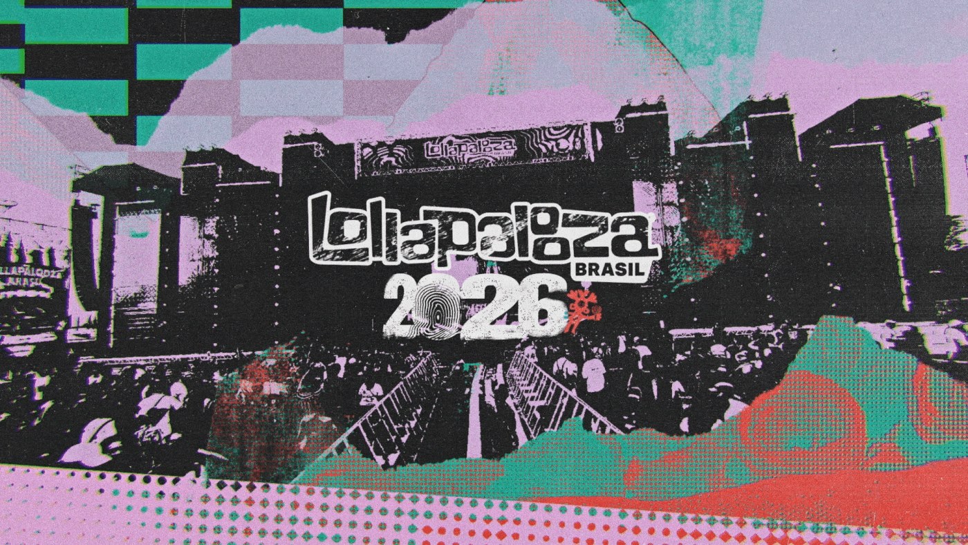 LUKTHIS music festival motion design lineup frame with DEFTONES slab-serif over halftone black ground