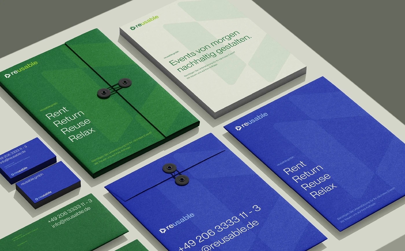 Reusable eco-focused branding brand identity system