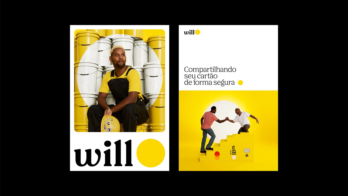 Will bank identity storefront signage in São Paulo showing system at scale