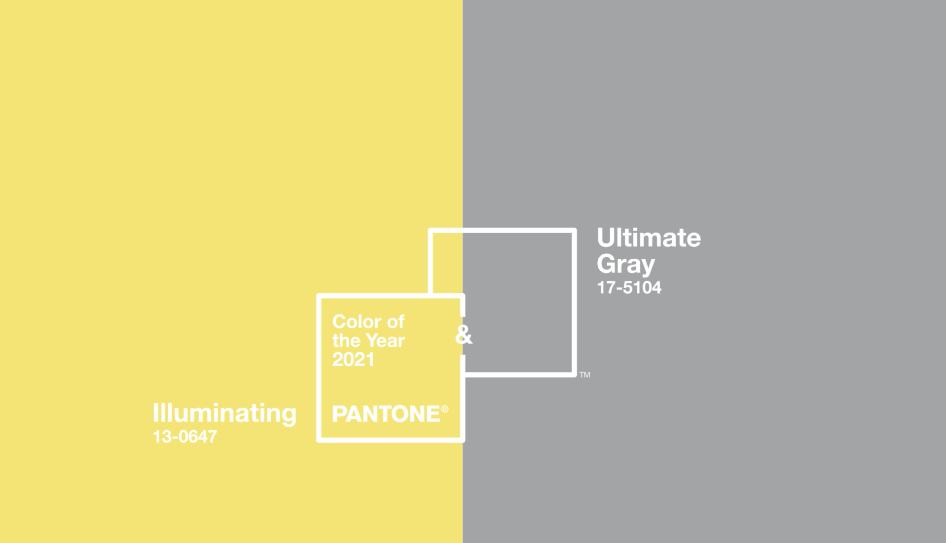PANTONE Color of the Year for 2019 - Ultimate Gray & Illuminating Yellow