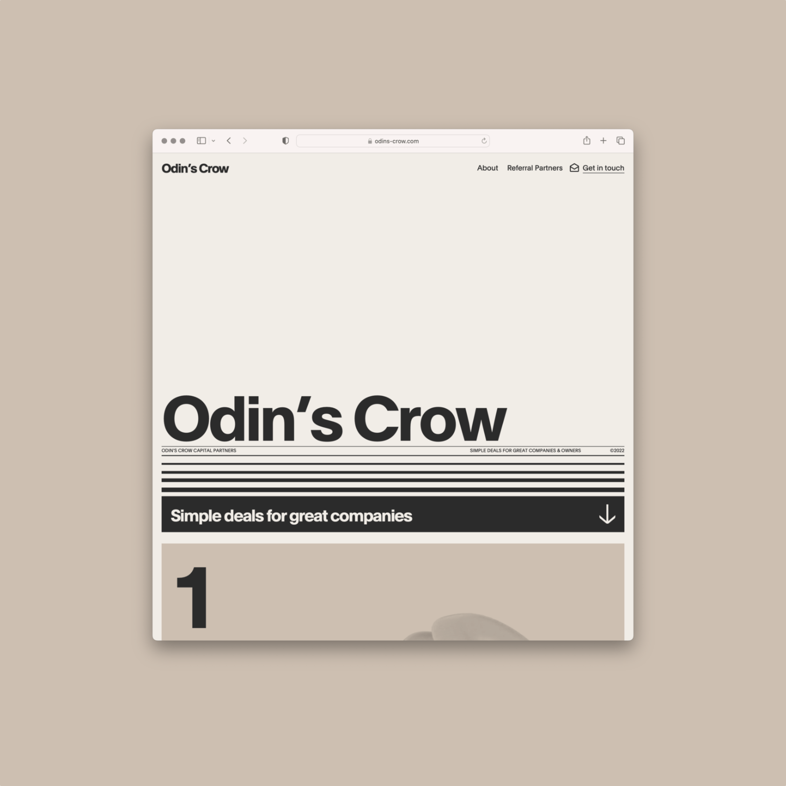 Stylish web design for Odins Crow