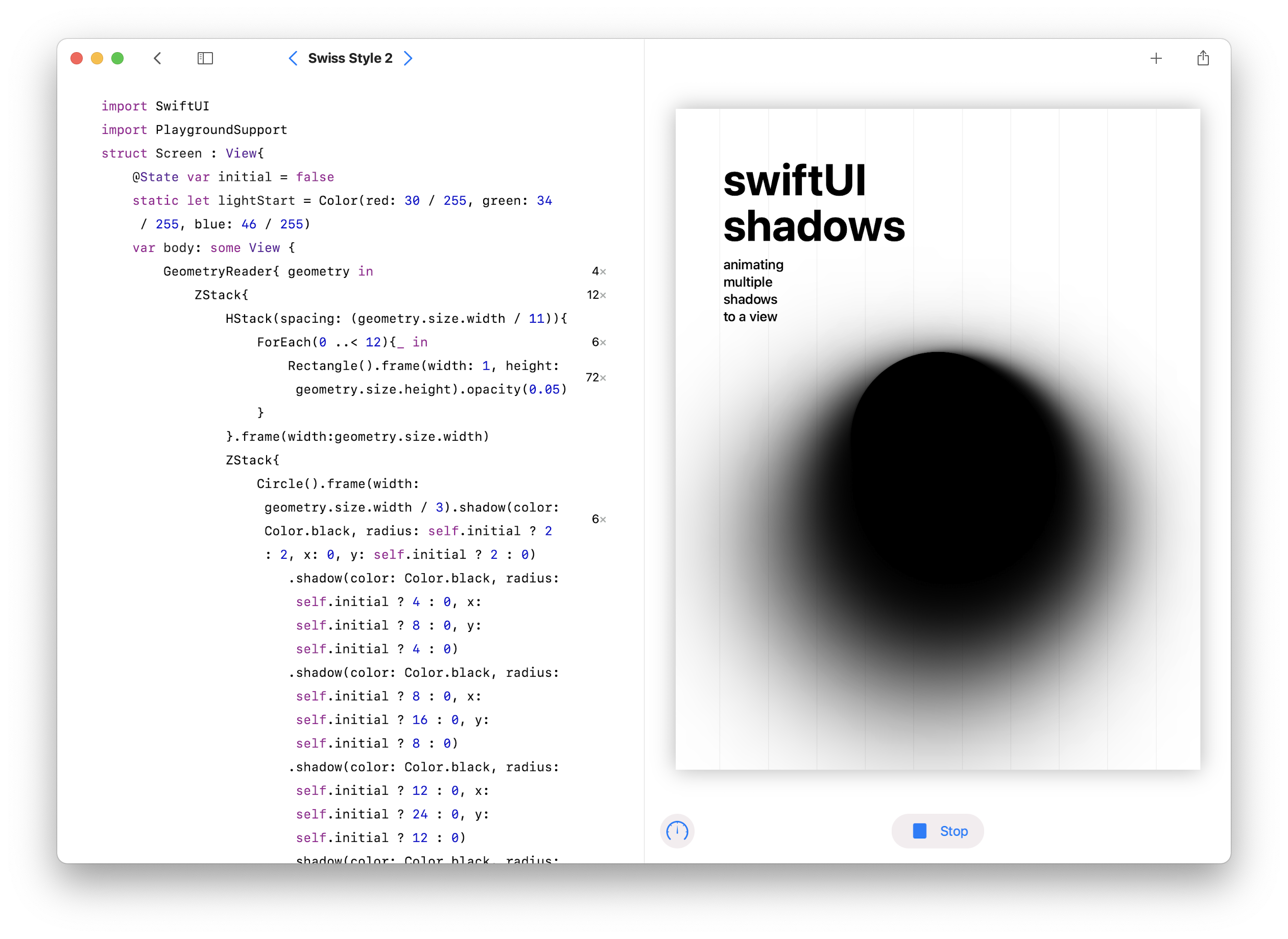 Playing with Shadows in SwiftUI