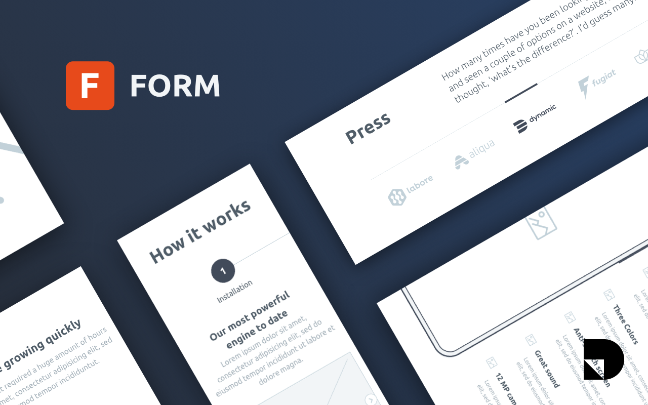 Profile Page screen design idea #315: Introducing Form: a free wireframe kit from InVision