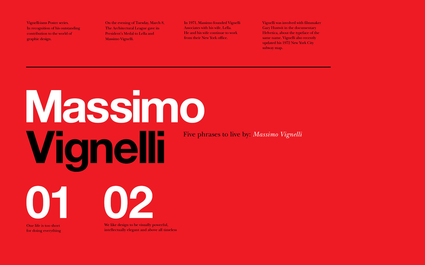 5 Lessons From Massimo Vignelli