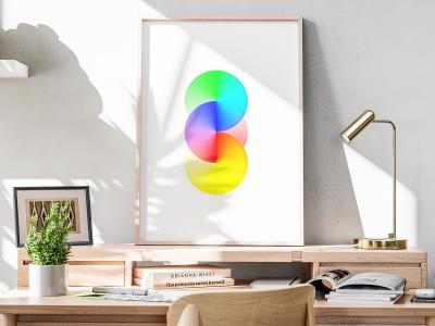 Geometric Arcs artwork available on Etsy