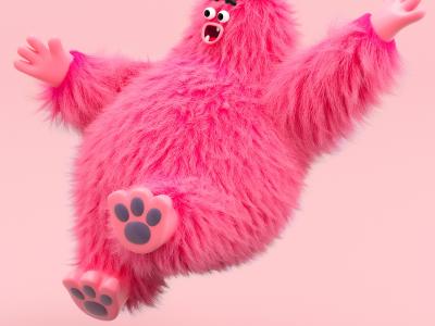 3D illustration of funky characters and interesting textures by Jungmin Ryu