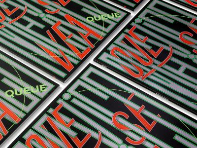 Lettering artwork for Netflix Queue magazine cover