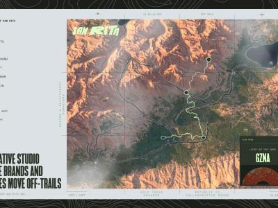 San Rita topographic web design navigable 3D terrain portfolio site