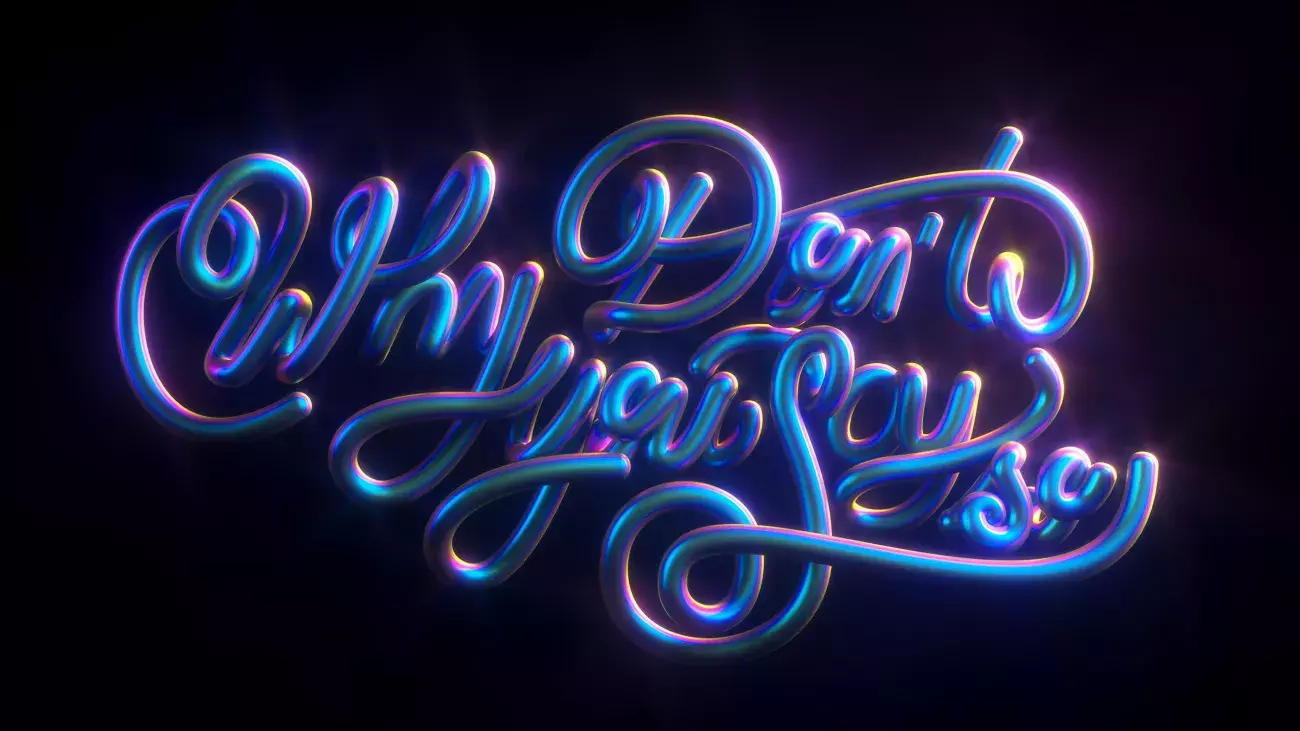 Typography inspiration example #290: 3D Typography - Canciones Fancy