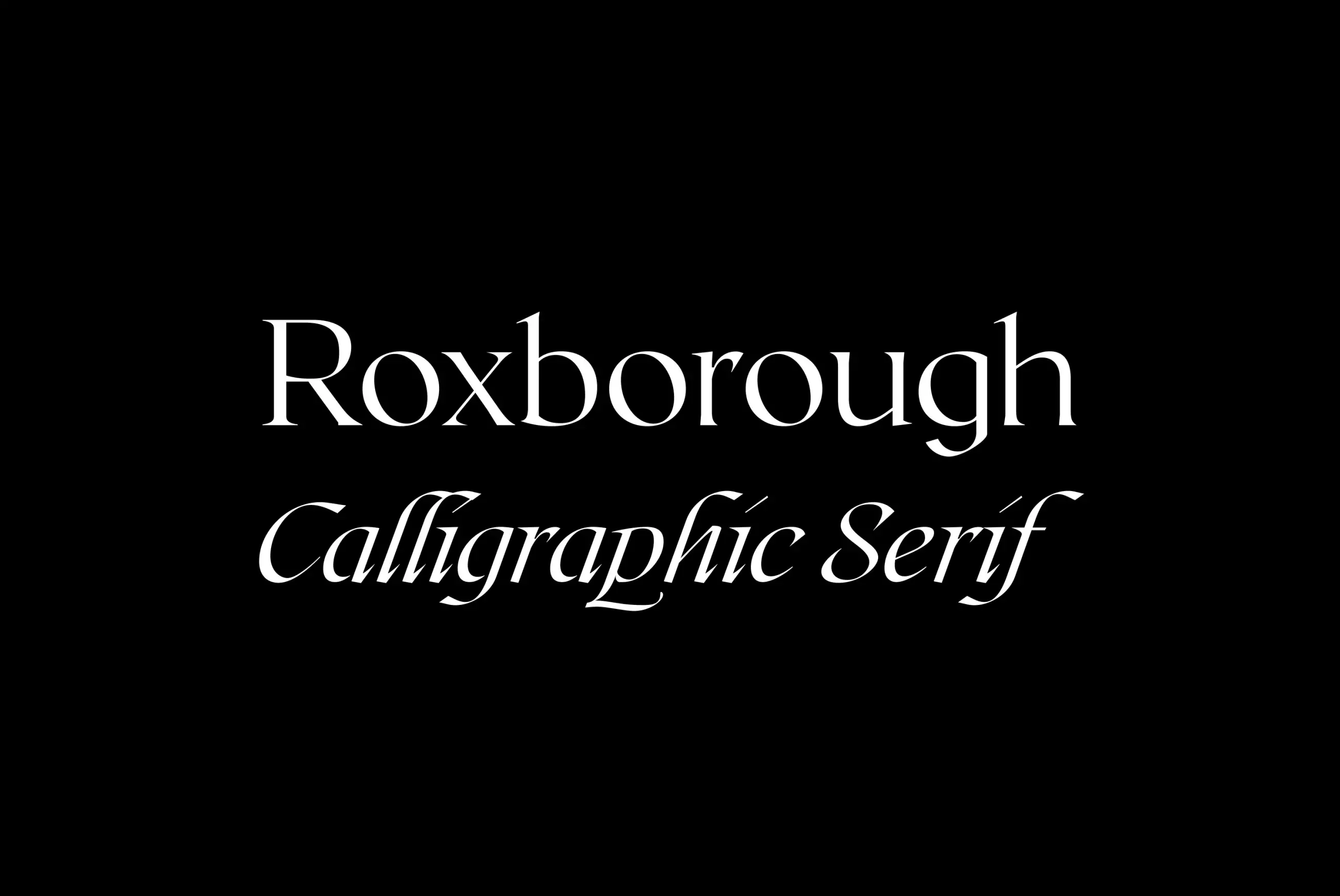 Beautiful Serif Typeface Design for Roxborough