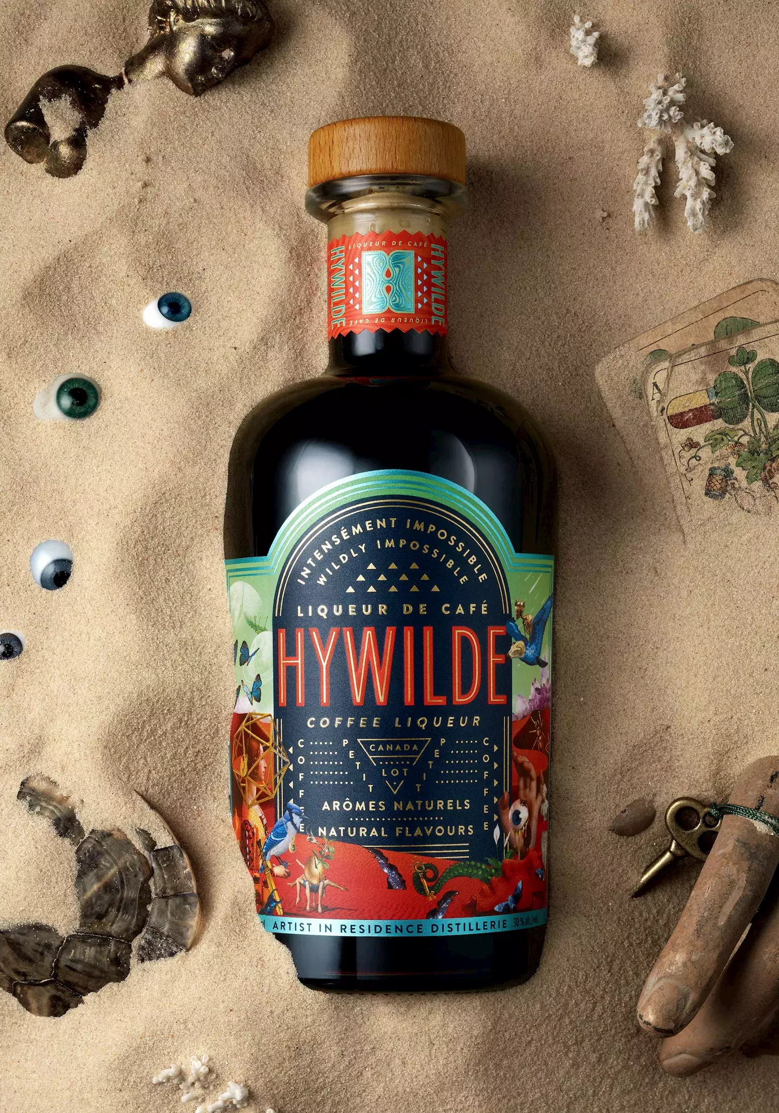 Colorful Packaging Design for coffee liqueur Hywilde