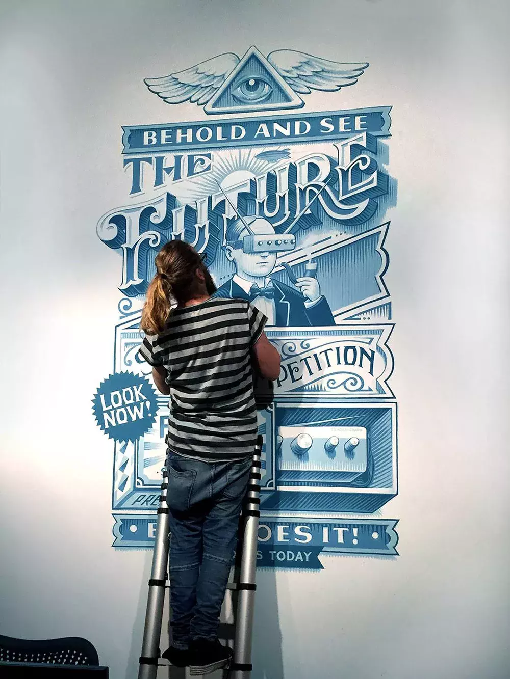 Vintage Advertisement Mural for 72andSunny 