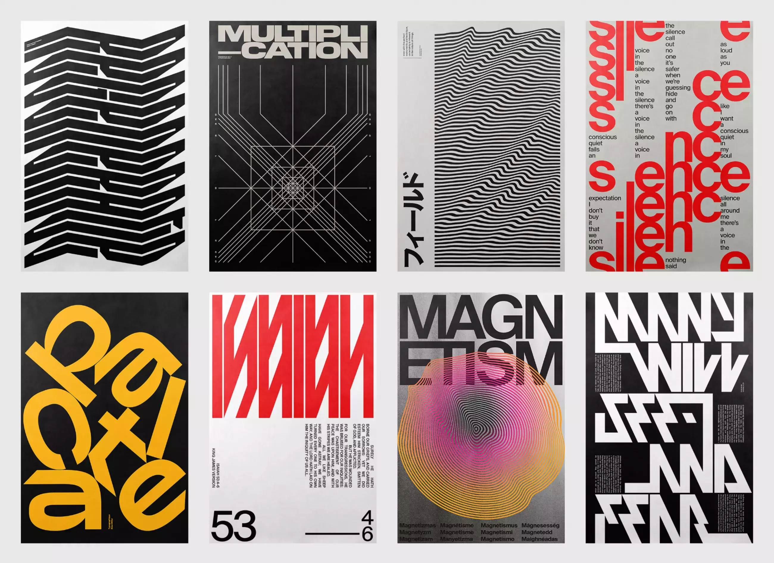 Typographic Poster Studies by Xtian Miller