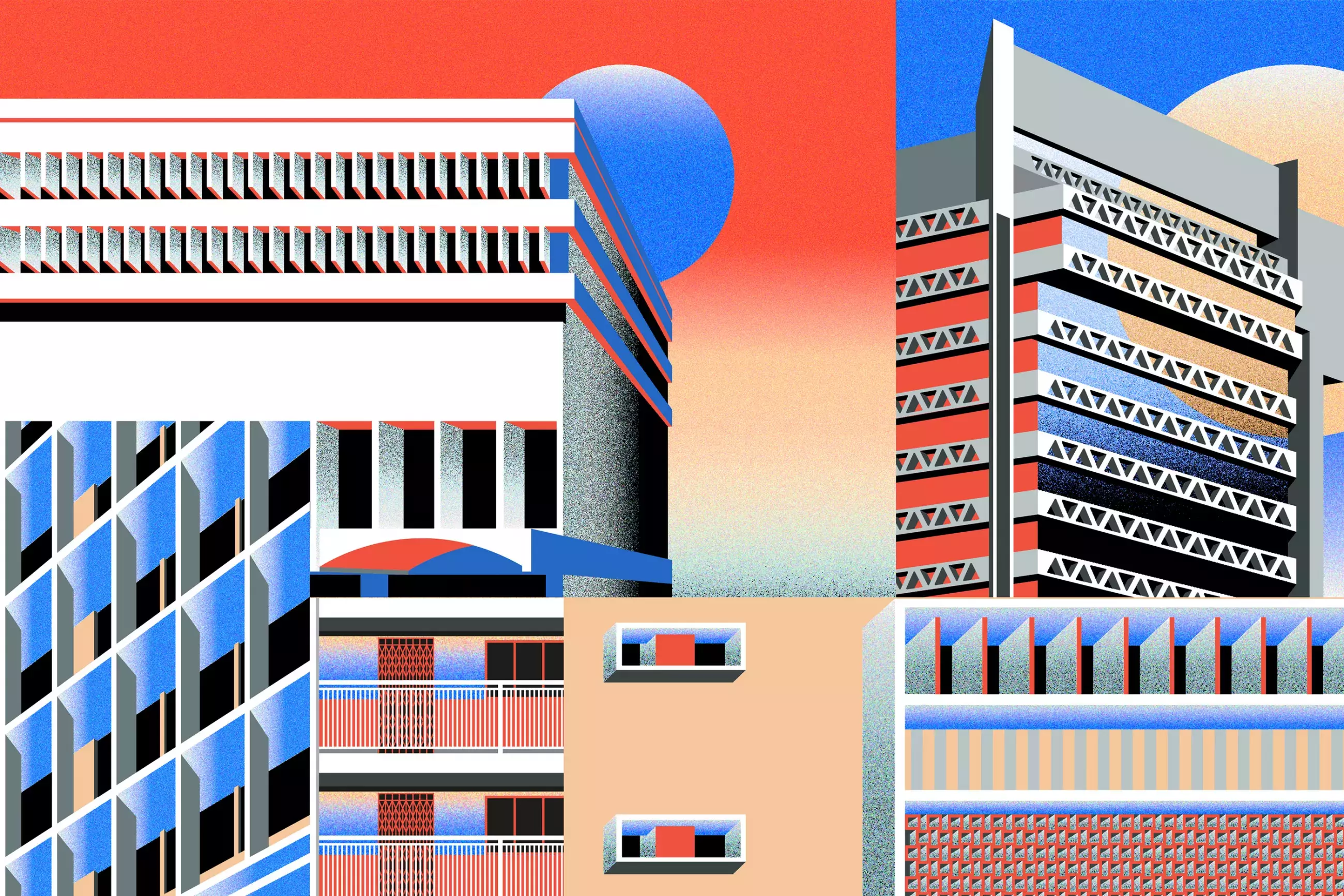 Brutalist Hong Kong Posters