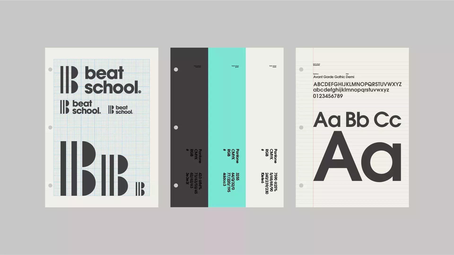 Modernist Brand Identity for Beat School