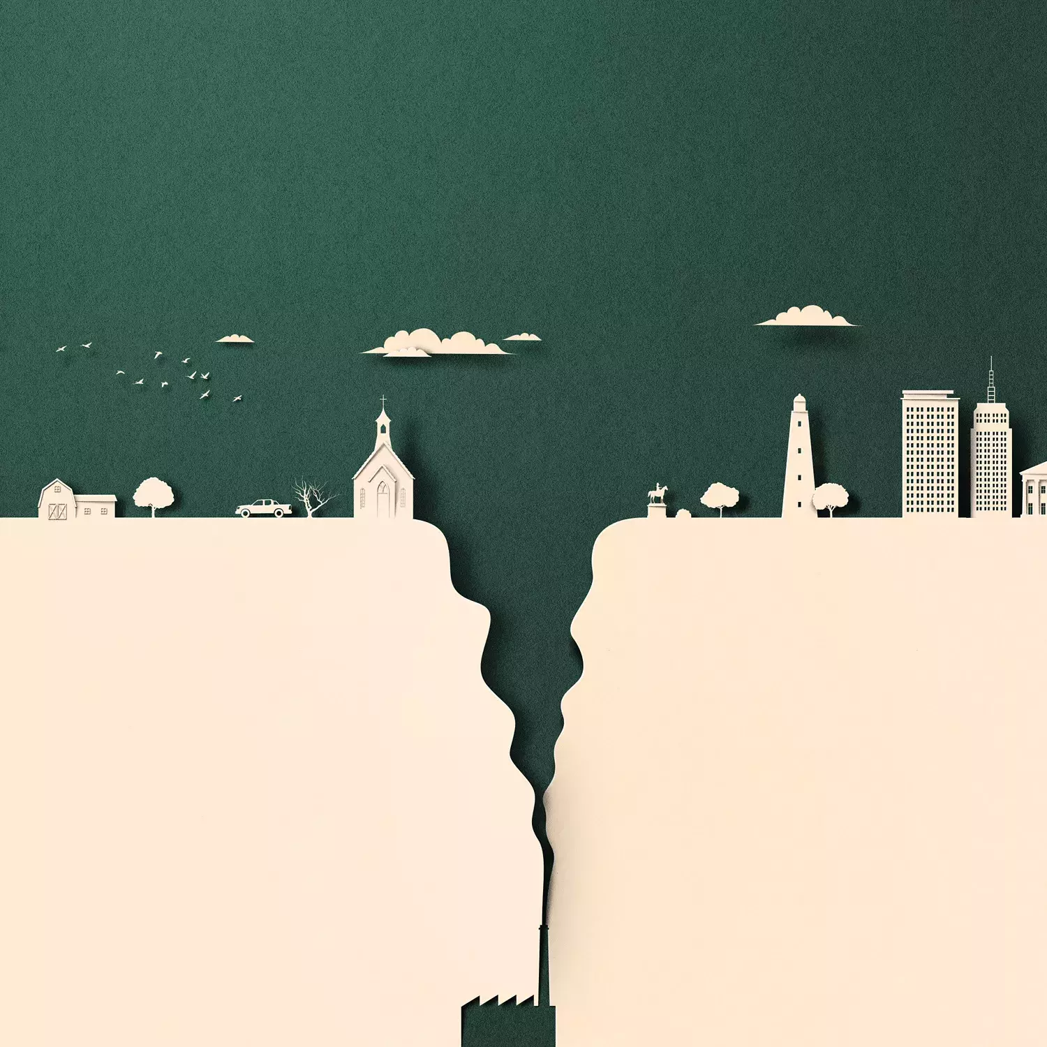 Amazing Paper Cut Illustration Focused on Climate Change