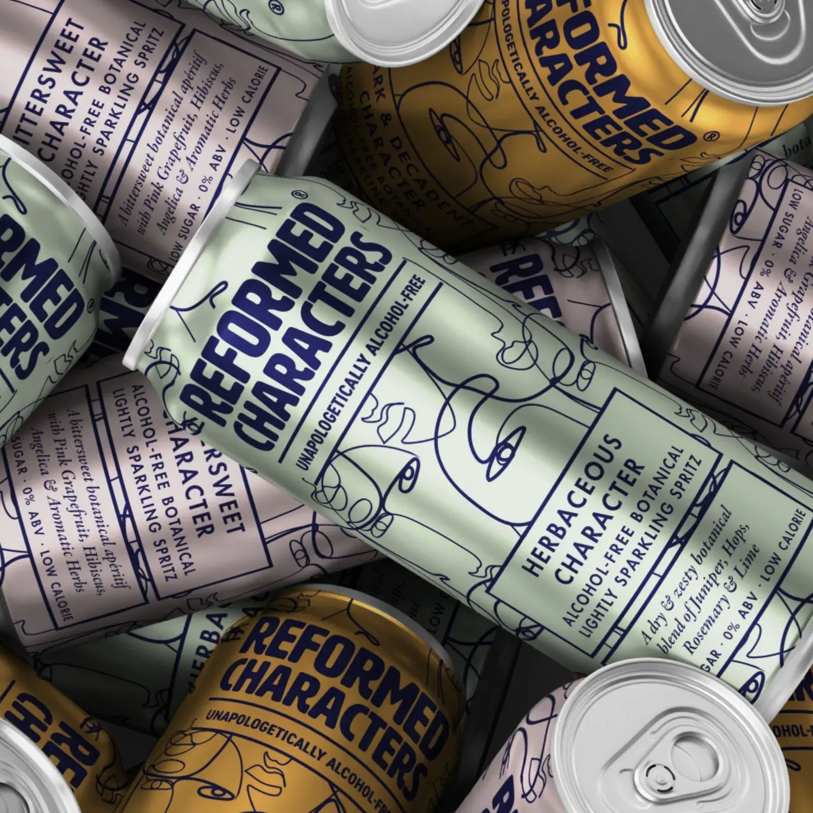 Reformed Characters: A Bold New Alcohol-Free Brand Identity