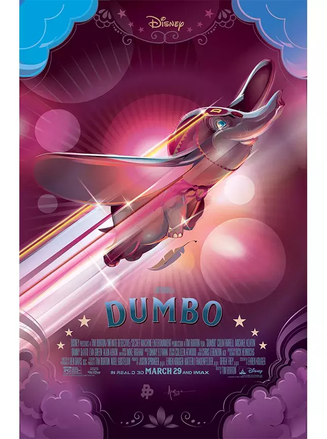Amazing Vector Illustration for Disney Tim Burton's Dumbo