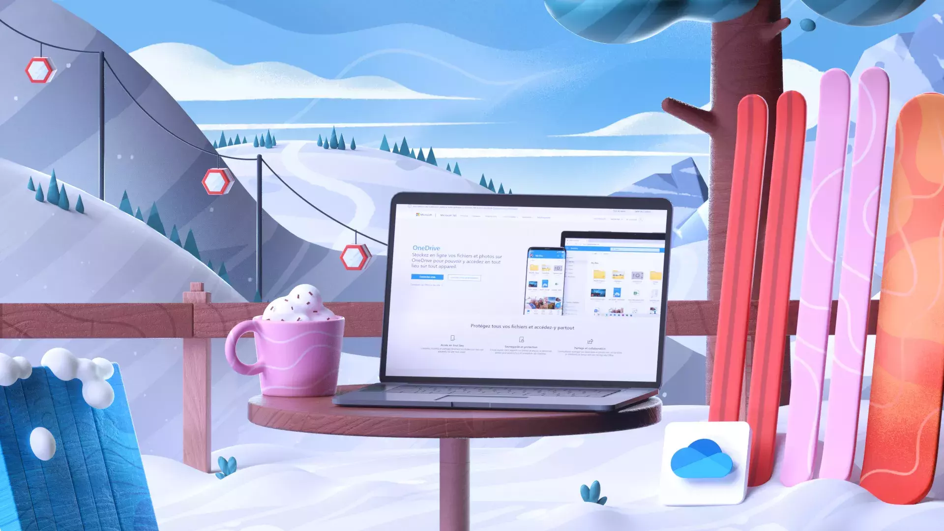 Microsoft 365 - The New Way 3D Illustration Series 