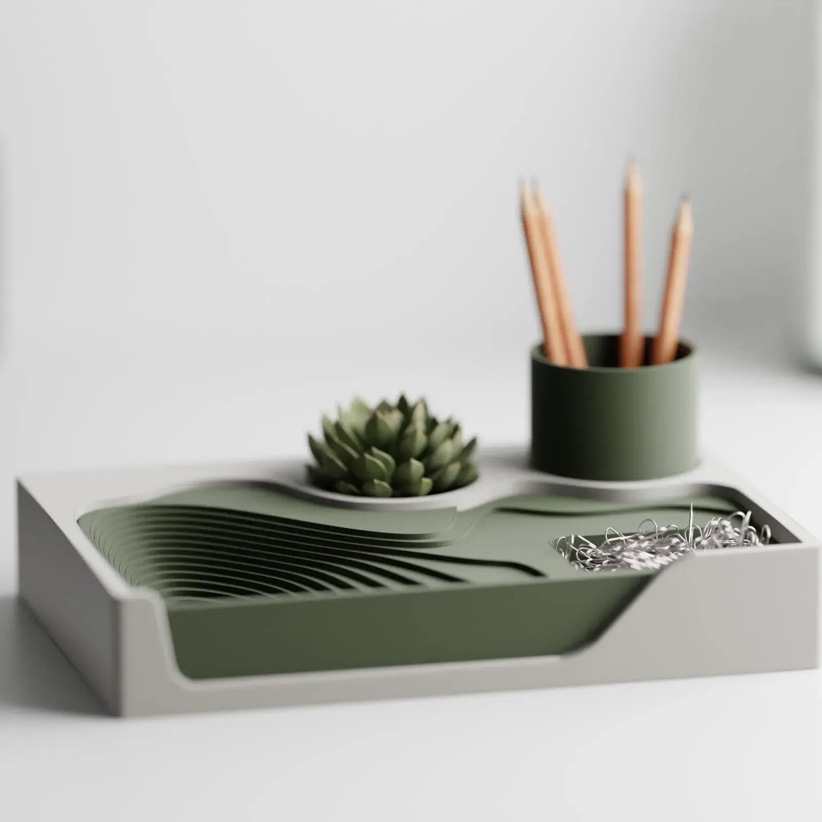 Six minimalist 3D printed desk accessories for the home office from MakerWorld