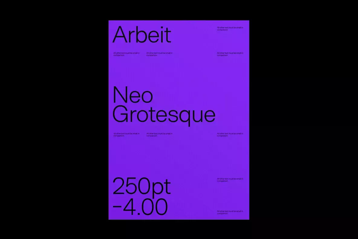 Arbeit - Functional Neo-Grotesque typeface