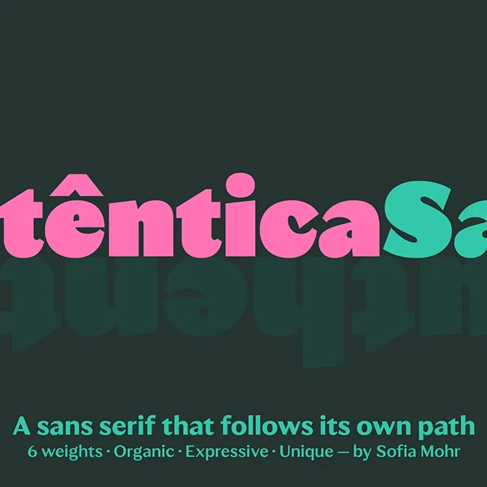 Autentica Sans geometric sans-serif typeface by Sofia Mohr