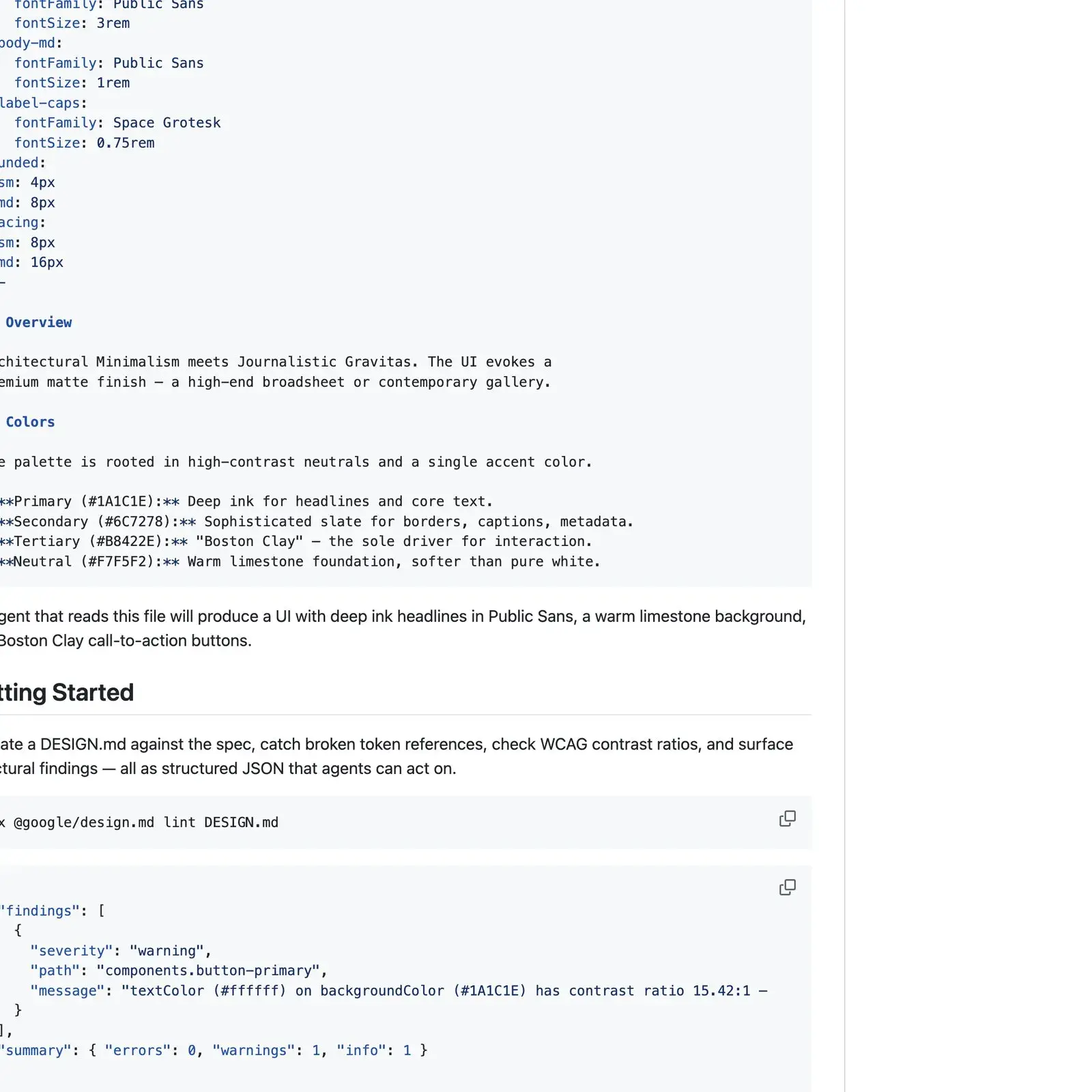 DESIGN.md: Google's open format for AI design tokens and brand visual identity