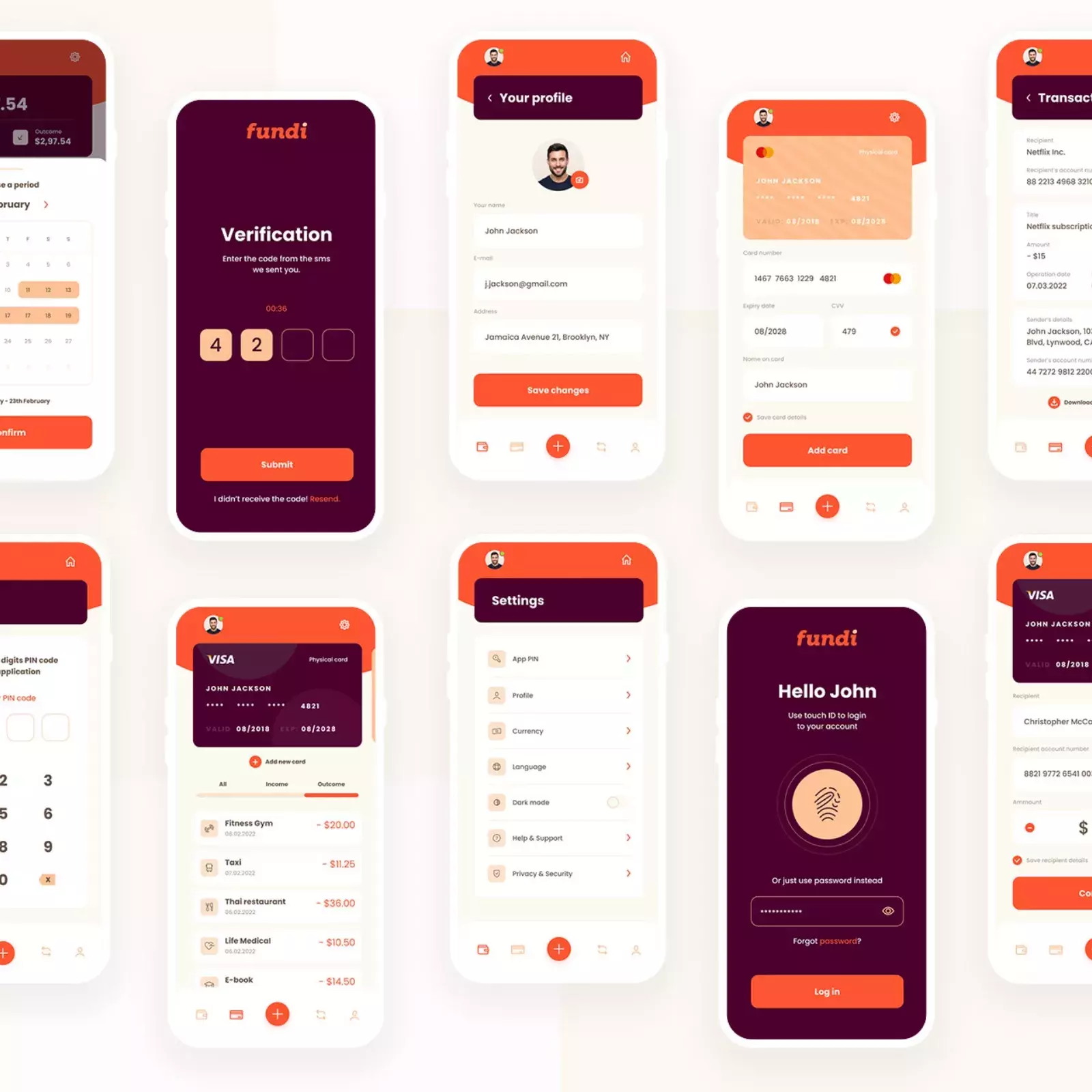 UX Design for home budget app Fundi