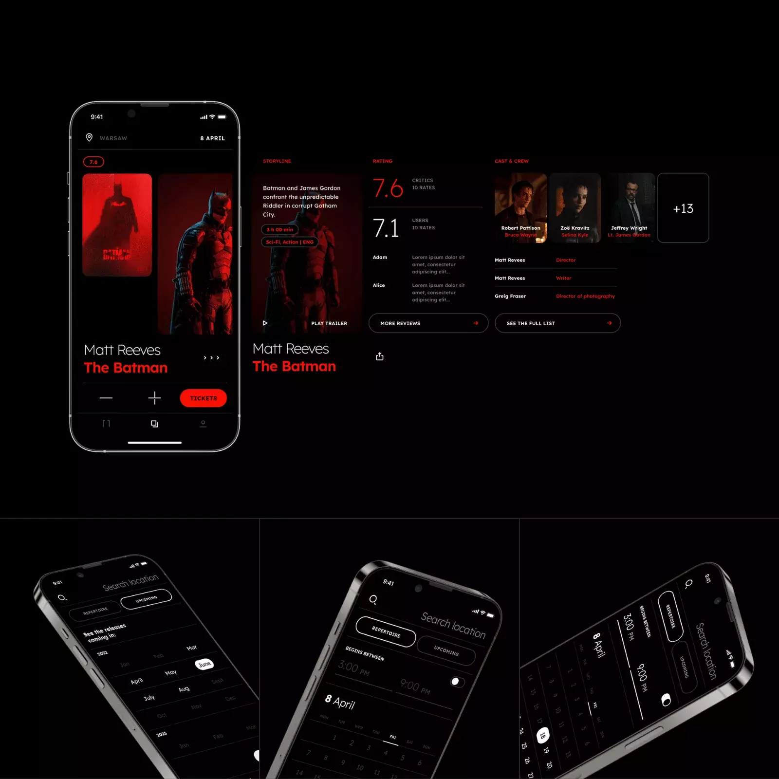 UX for Her cinema listings app