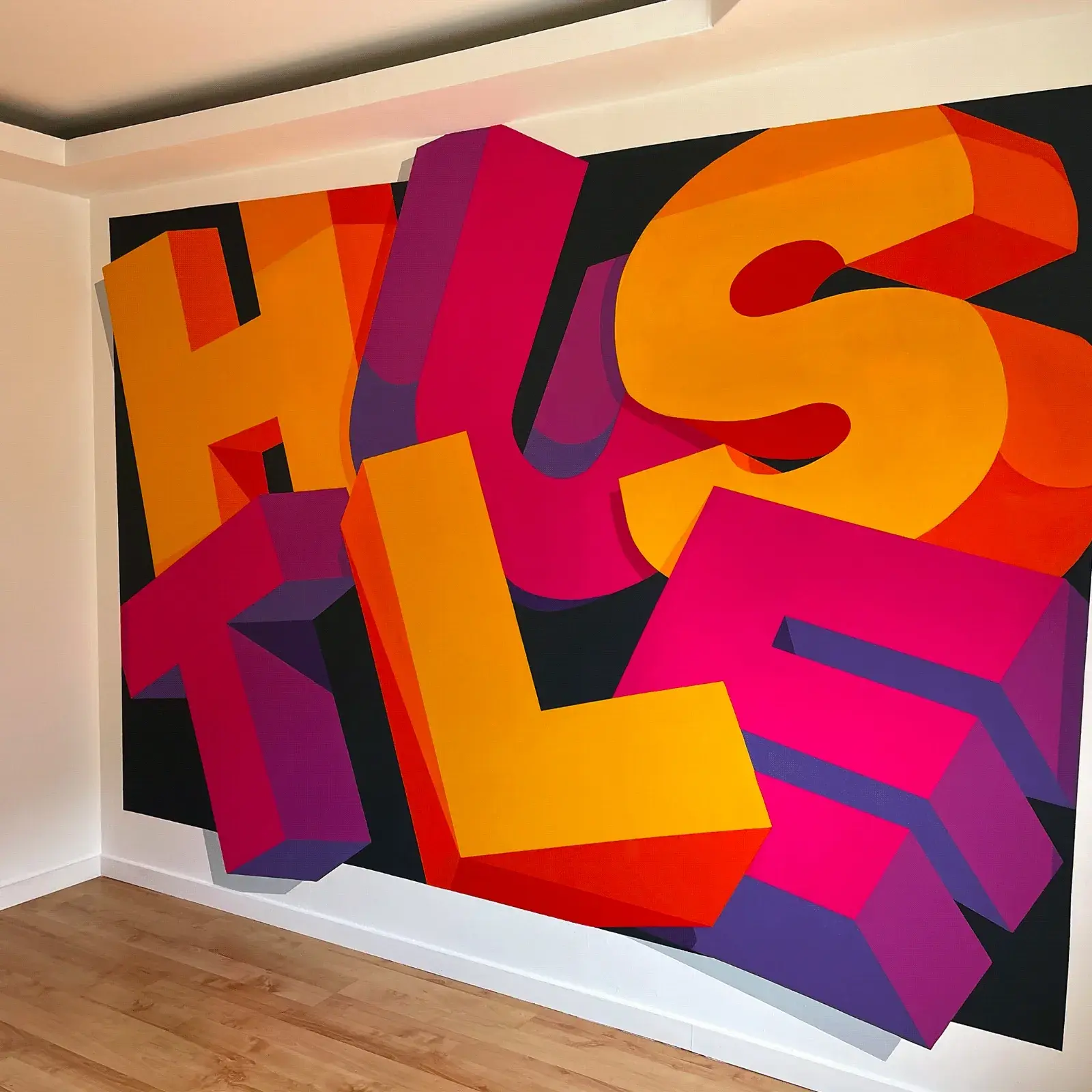 "Hustle": A Dive into Lettering and Typography in Home Offices