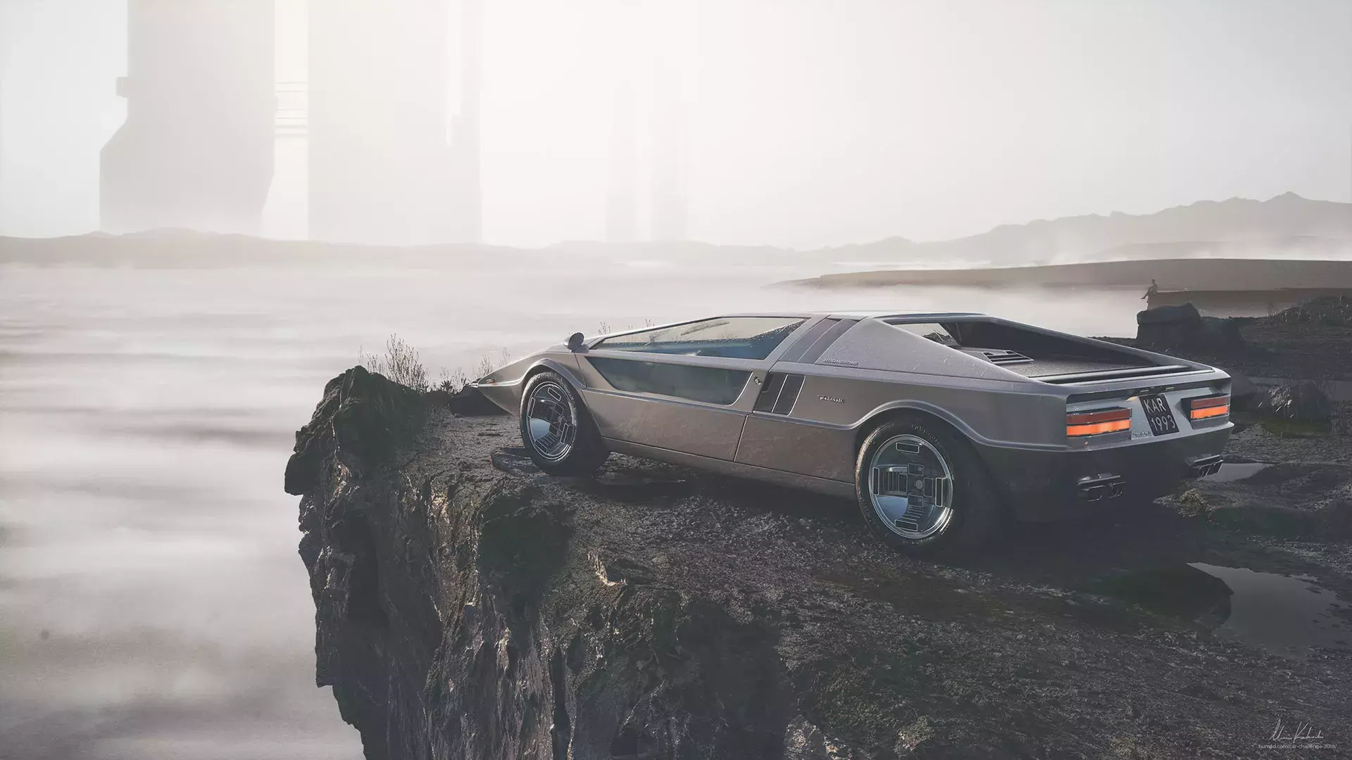 Beautiful 3D Rendered of  Maserati Boomerang