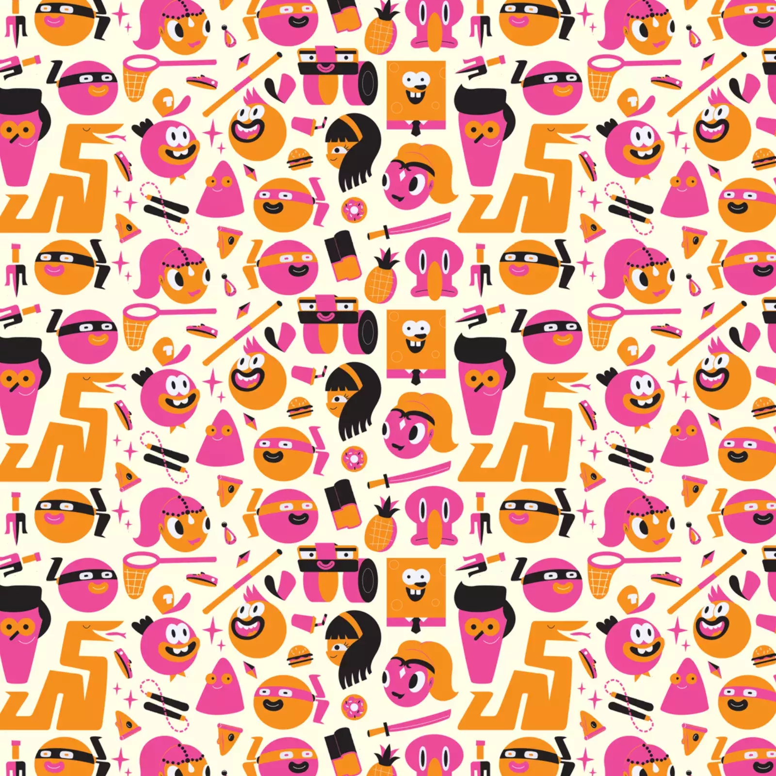 Seamless pattern illustrations for Nichelodeon