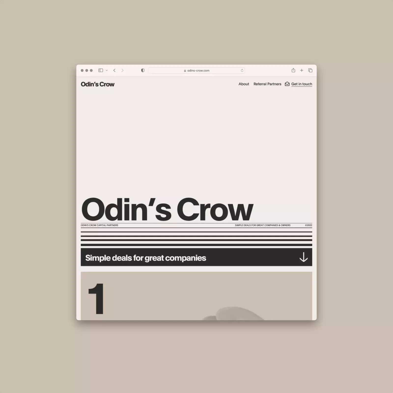 Stylish web design for Odin’s Crow